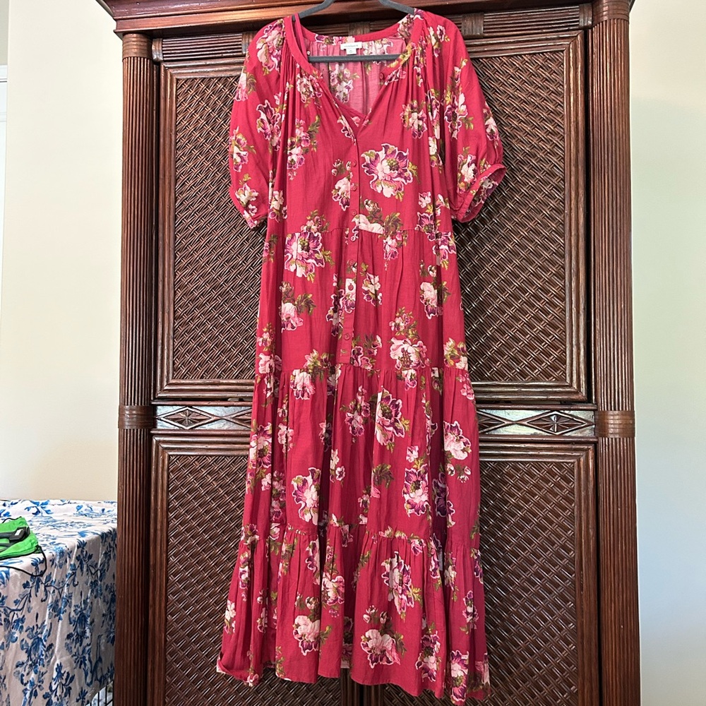 Sundance Red Floral Dress